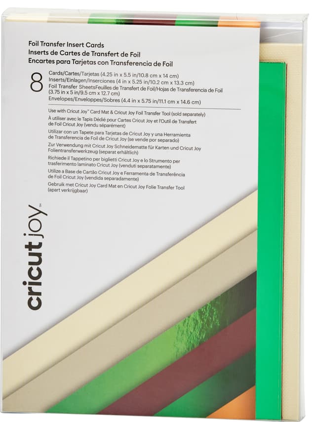 Cricut Joy A2 Foil innleggskort 8-pakk (cameron)