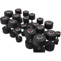 Gorilla Sports Dumbbells PREMIUM gummi 27,5 kg