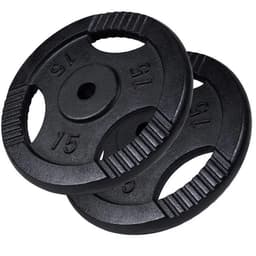 Gorilla Sports Vektskiver TRIGRIP Sort - 2x15kg
