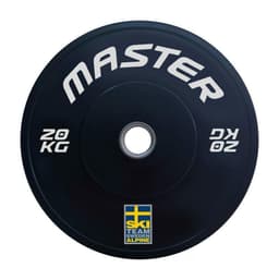 Master Fitness Bumper Ski Svart, Viktskiva Bumper 20 kg