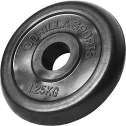Gorilla Sports Vektskiver GUMMI Støpejern 1,25 kg