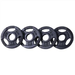 Gorilla Sports Vektskiver TRIGRIP Sort - 4 x 0,5 kg