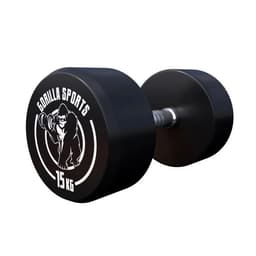 Gorilla Sports Dumbbells GS Rubber - 2,5-40 kg 15 kg