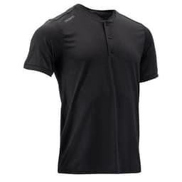 Salming Classic Button Jersey, Padel- og tennis T-skjorte herre Sort lær XL
