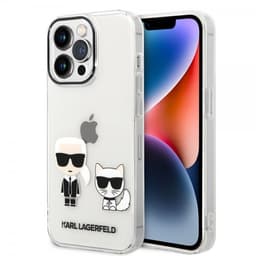 Karl Lagerfeld iPhone 14 Pro Max Deksel Karl & Choupette Gradient Vit