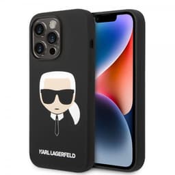 Karl Lagerfeld iPhone 14 Pro Skal Liquid Silicone Karl MagSafe Svart