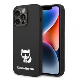 Karl Lagerfeld iPhone 14 Pro Skal Liquid Silicone Choupette Svart