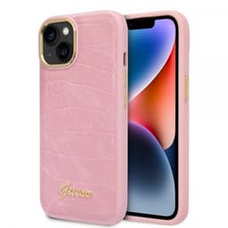 Guess iPhone 14 Skal Croco Rosa