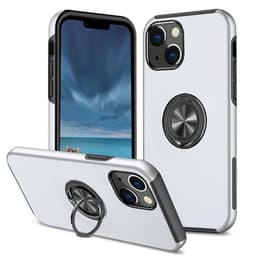 iPhone 14 Sormirengas Sivutuen Hybridikotelo - Hopea