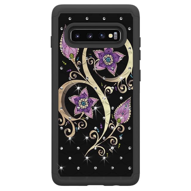 Samsung Galaxy S10+ TPU-Skal Armor Extra Tåligt - Vivid Flower