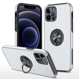 iPhone 14 Pro Max Sormirengas Sivutuen Hybridikotelo - Hopea