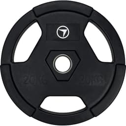 FitNord Weight Plate Tri Grip 50 mm, Styk, Vægtskive Gummieret 20 kg