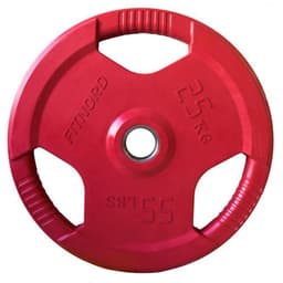 FitNord Painolevy Tri Grip, Levypainot Kumipäällyste 25 kg