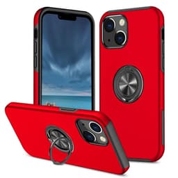 iPhone 14 Plus Hybrid skal med Finger Ring - Röd
