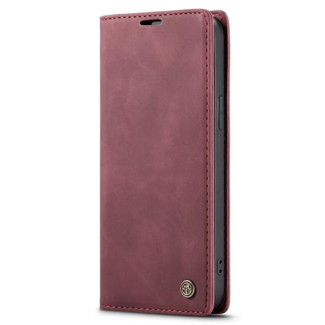 CASEME Retro lompakkokotelo iPhone 14 - Punainen
