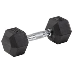 Master Fitness Master Gummi / krom hex hantel 5 kg