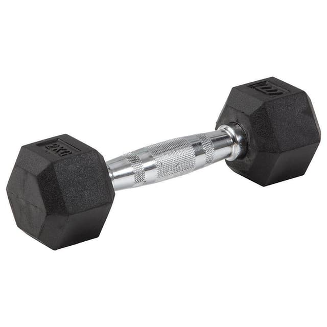 Master Fitness Gummi / Krom, Hexhantel 2 kg