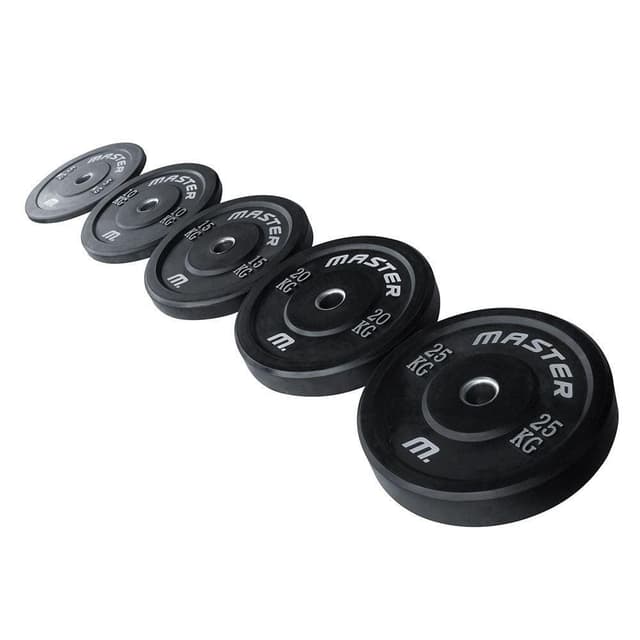 Master Fitness Viktpaket Bumper 150 kg, Viktskiva Bumper