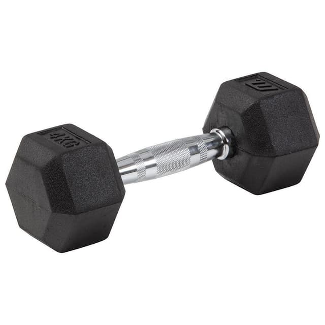 Master Fitness Master Gummi / krom hex hantel 4 kg