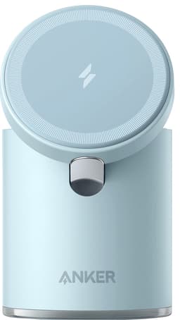 Anker PowerWave Mag-Go 2-in-1 latausasema (sininen)