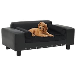 vidaXL Hundsoffa svart 81x43x31 cm plysch och konstläder