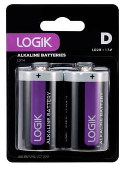 Logik D 3100 mAh alkaliparistot 2 kpl