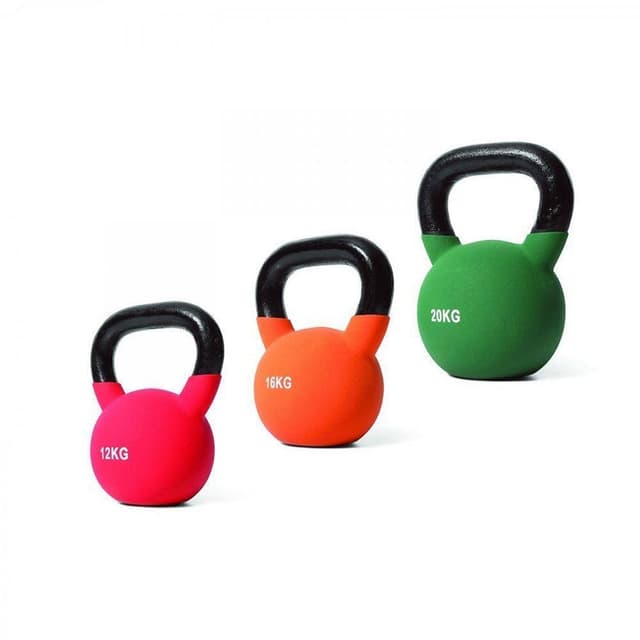 MSPORTS Kettlebell Professional Neoprene 2 to 30 kg with Exercise Poster