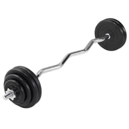 Gorilla Sports Curl bar Gummi - 35 kg