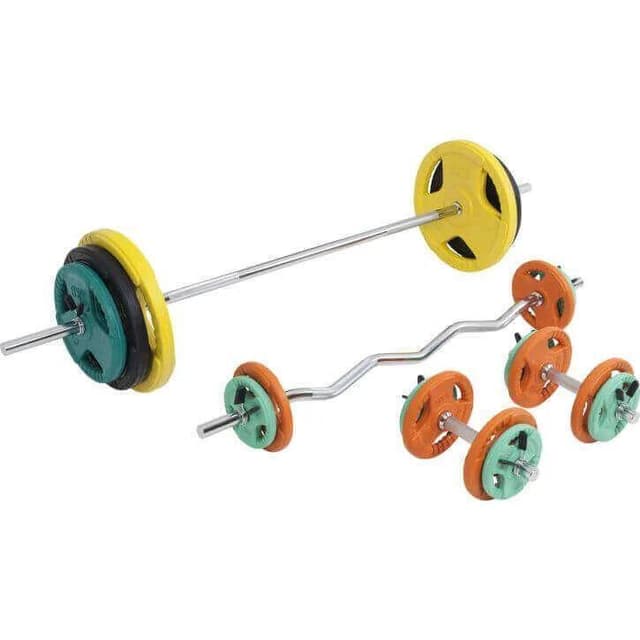 Gorilla Sports Olympische EZ Curl Stang Halter - 120 cm - 50 mm - Veersluiting