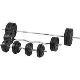 Gorilla Sports VÆGTSTANG CURLSTANG HÅNDVÆGTE TRIGRIP PRO - 100KG
