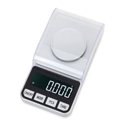 Akkukäyttöinen digitaalivaaka 50 g / 0,001 g Hopea