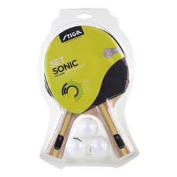STIGA Set Sonic 2 rack + 3 bollar, Bordtennisracket