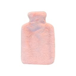Kuumavesipullo pehmeällä kannella Vaaleanpunainen 2 L
