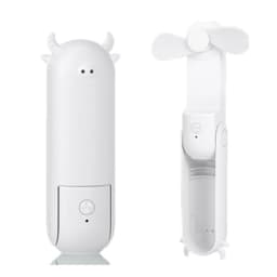 Kädessä pidettävä minituuletin Calf Style USB-lataus ABS valkoinen 3-osainen