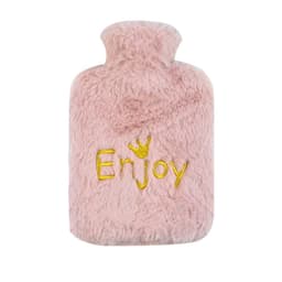 Varmvattenflaska med mjukt lock Rosa 1 L