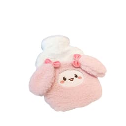 Suloinen Rabbit kuumavesipullo pehmeällä kannella Vaaleanpunainen 1 L