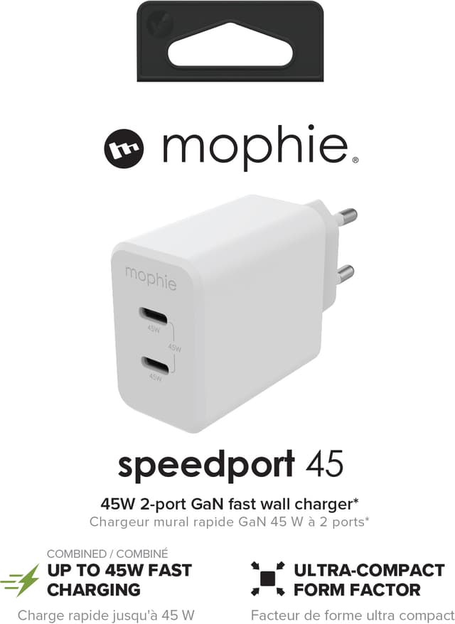Mophie Speedport 45W GaN väggladdare