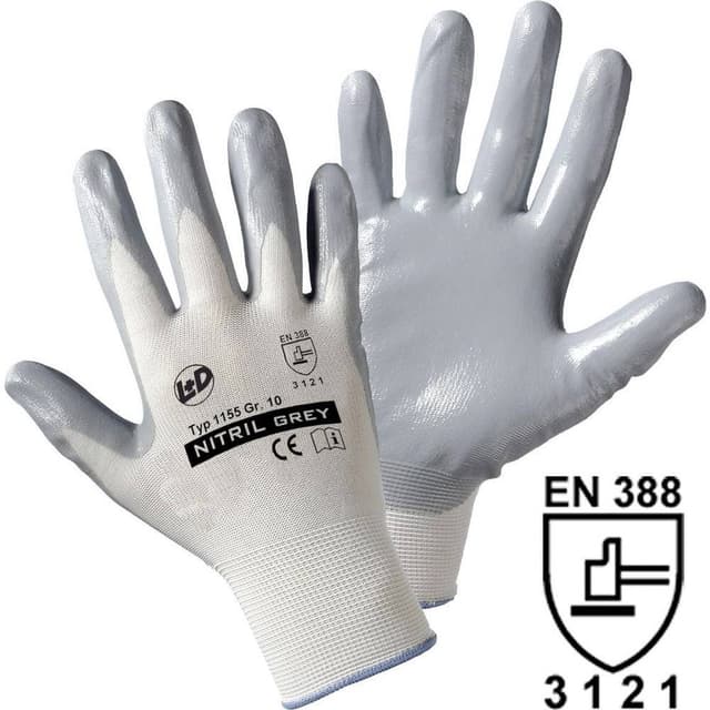 Nylon Arbetshandske Storlek (handskar): 9, L EN 388 CAT