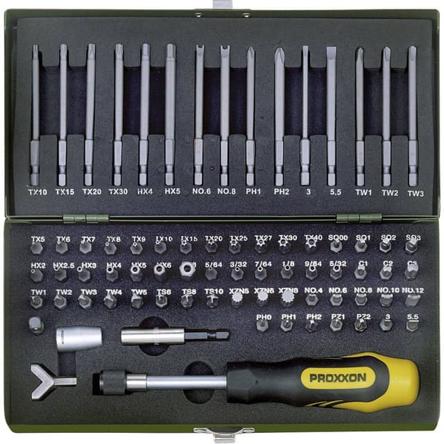 Proxxon Industrial 23 107 Bit-Set 75 delar Spår