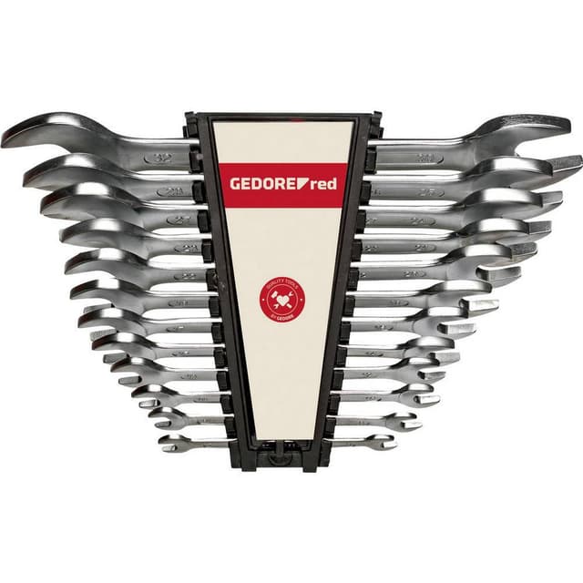 Dubbelskruvnyckelsats 12 delar DIN 3110 Gedore RED