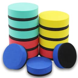Magnetisk whiteboard viskelæder 12-pak MultiColor