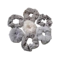 Hår Scrunchies Hårbånd 7-pak Grå