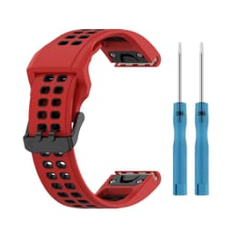 Ur armbånd Rød 22 mm Garmin Fenix 7/7 Solar/6 GPS/6 Sapphire GPS/Forerunner 955/COROS VERTIX