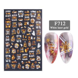Christmas Laser Nail Art Tarrat 1 arkki Monivärinen
