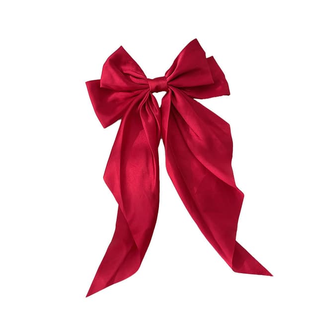Bowknot Hair Clip Red
