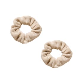 Soft Fuzzy Hair Scrunchies 2-pack Beige