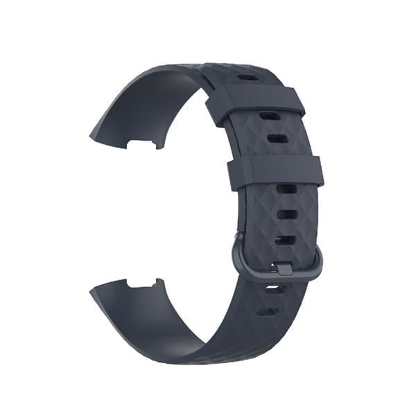 Silikonarmband Fitbit Charge 4 / Charge 3 / Charge 3 SE -  stl. S Gråblå