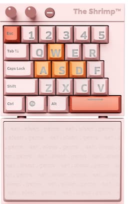 The Shrimp Model 1 mekaniskt tangentbord för gaming (pinkey)