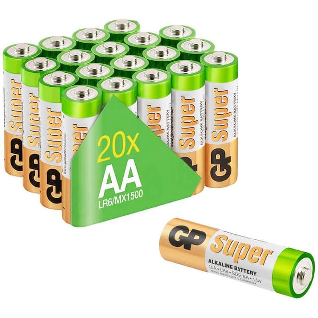 Batteri AA (R6) Alkaliskt GP Batteries Super 1.5 V 20 - Elgiganten