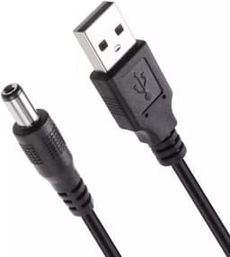 NÖRDIC 1m virtajohto USB-DC 5,5X2,1mm